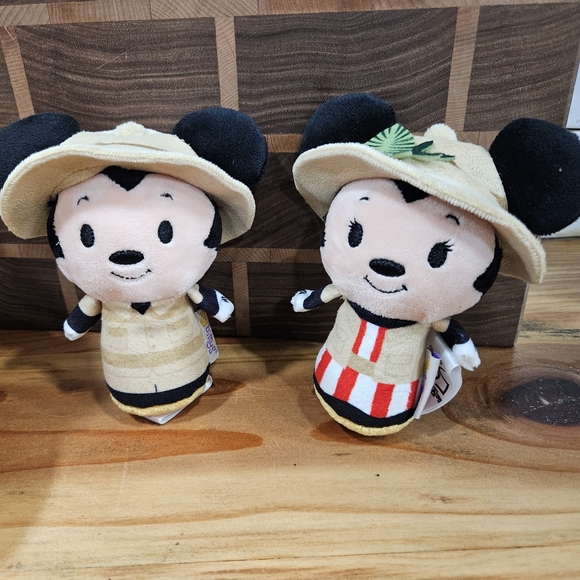 NWOT Hallmark Disney Jungle Cruise Itty Bittys Mickey & Minnie Mouse Plush - Picture 8 of 12
